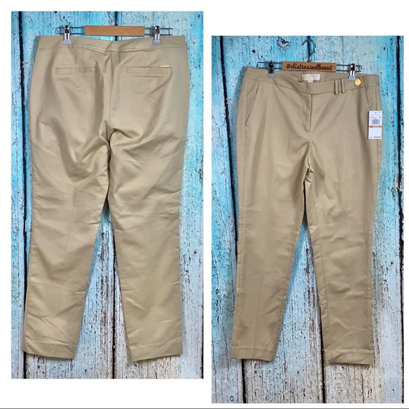 MICHAEL KORS NWT Khaki Straight Leg Pants - Picture 2 of 13